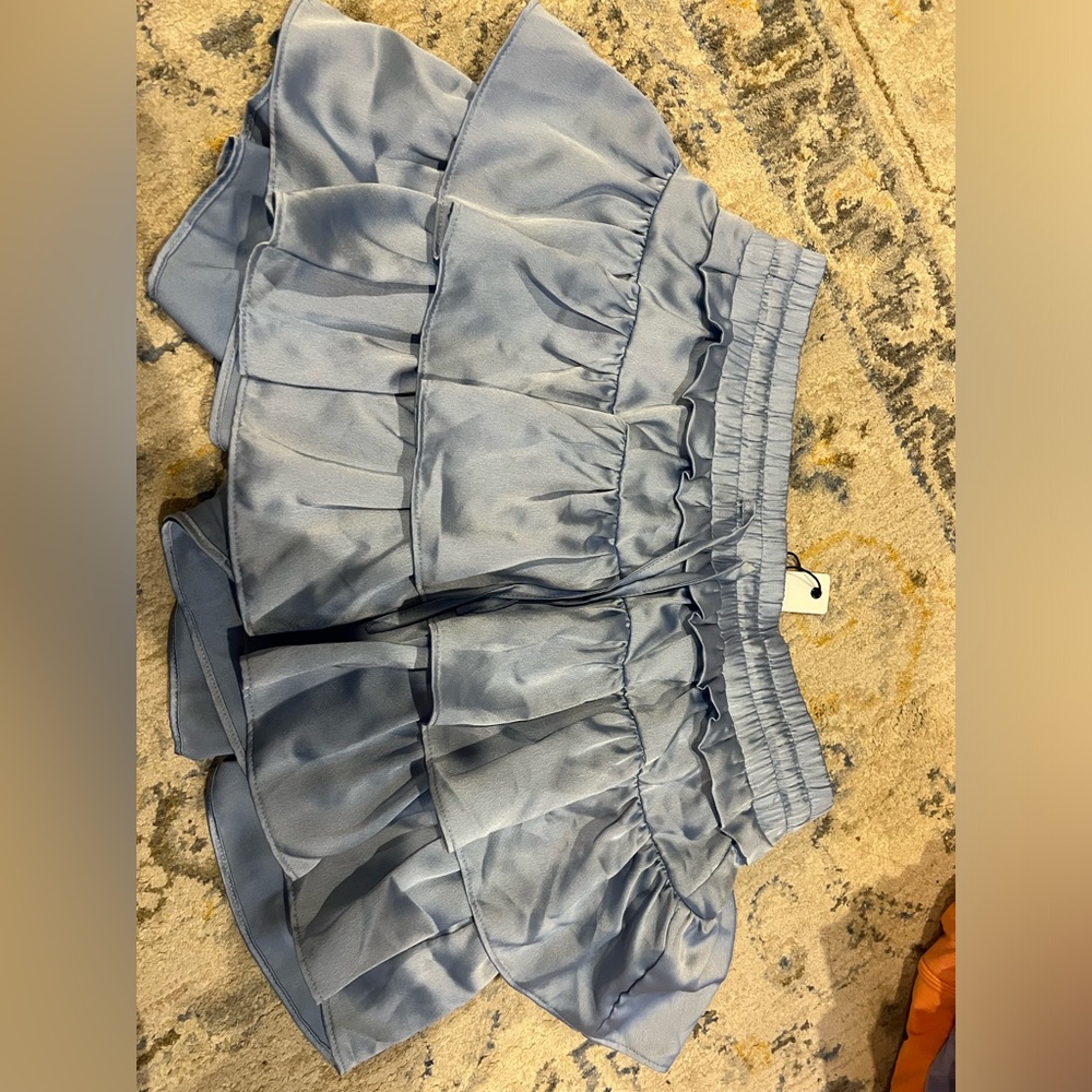 Blue skirt with built in shorts